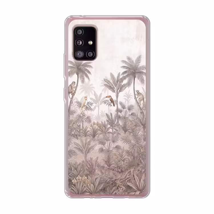 Jungle - Dieren - Palmbomen Telefoonhoesje Samsung Galaxy A51 5G klein -3d