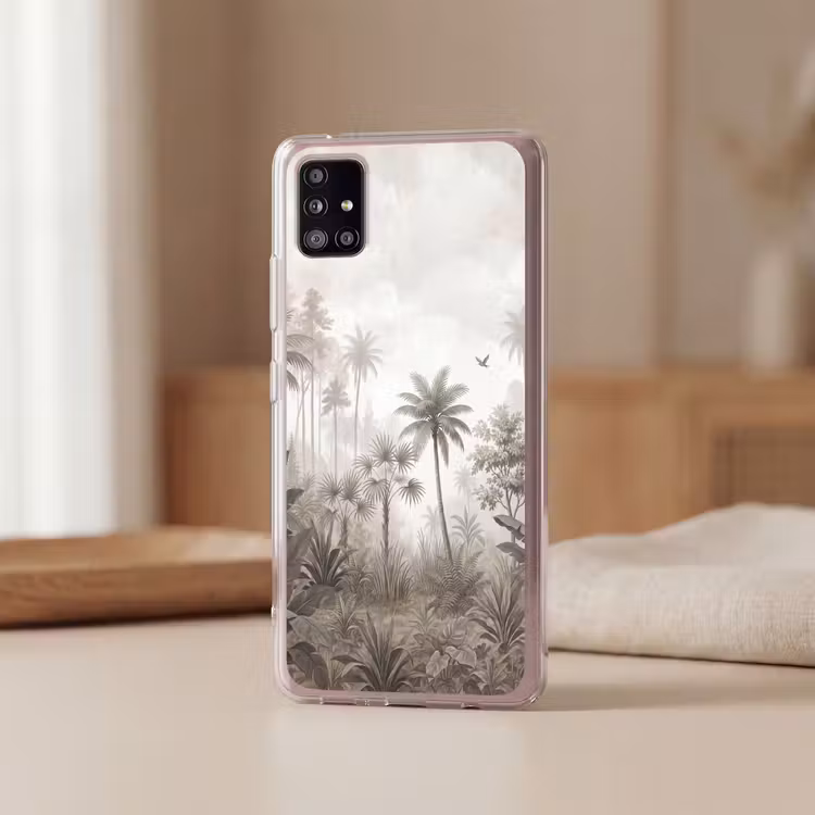 Jungle - Palmbomen - Natuur Telefoonhoesje Samsung Galaxy A51 5G klein -sfeer2