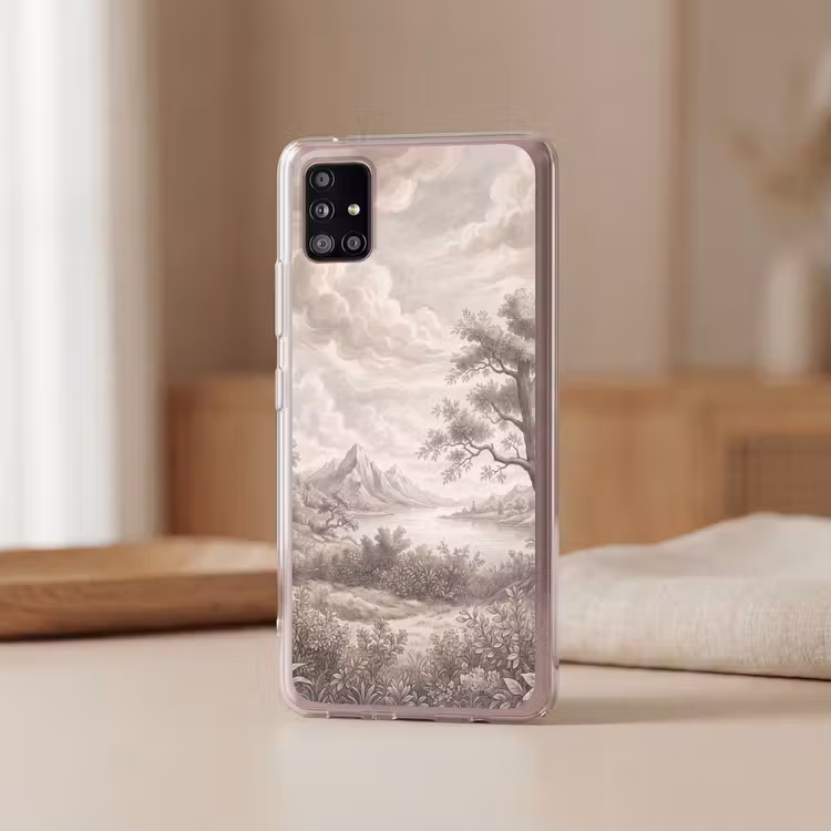 Landschap - Bergen - Meer - Natuur Telefoonhoesje Samsung Galaxy A51 5G klein -sfeer2