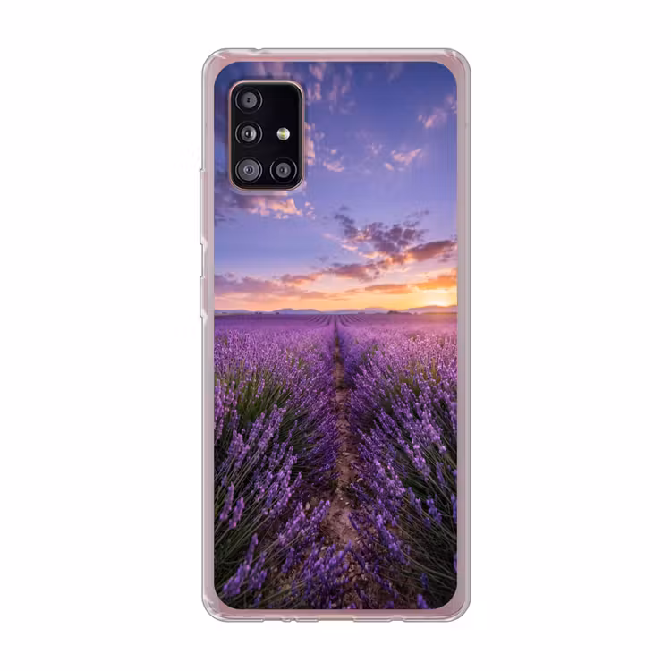Lavendel - Veld - Natuur - Paars Telefoonhoesje Samsung Galaxy A51 5G klein -3d