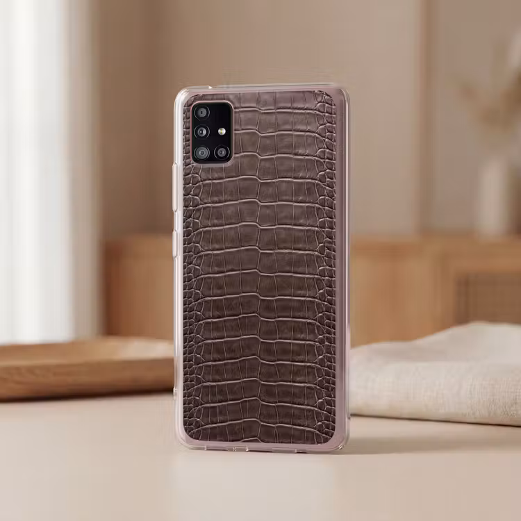 Leer - Krokodil - Mat Telefoonhoesje Samsung Galaxy A51 5G klein -sfeer2