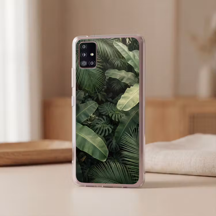 Bladeren - Groen - Tropisch - Natuur Telefoonhoesje Samsung Galaxy A51 5G klein -sfeer2