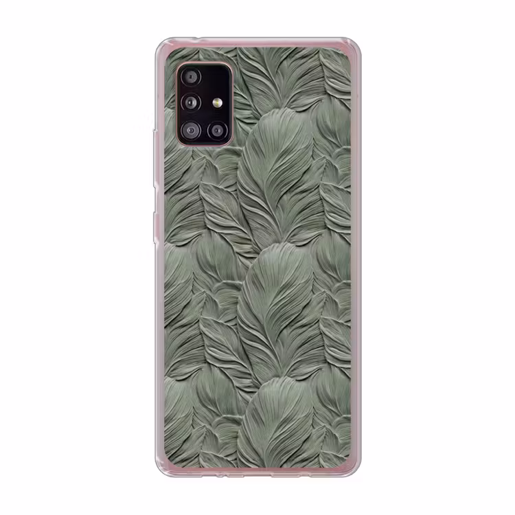 Bladeren - Textuur - Groen Telefoonhoesje Samsung Galaxy A51 5G klein 373 -3d