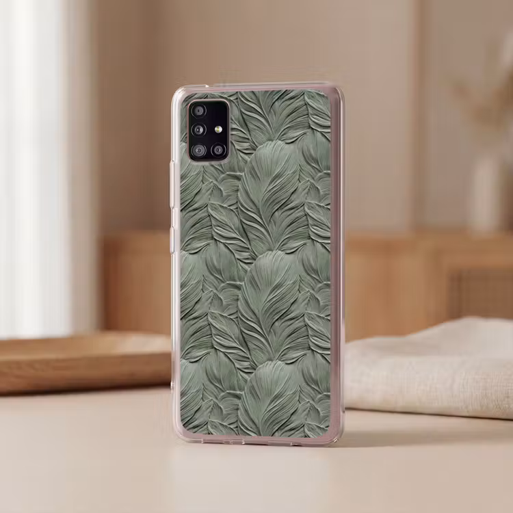 Bladeren - Textuur - Groen Telefoonhoesje Samsung Galaxy A51 5G klein 373 -sfeer2