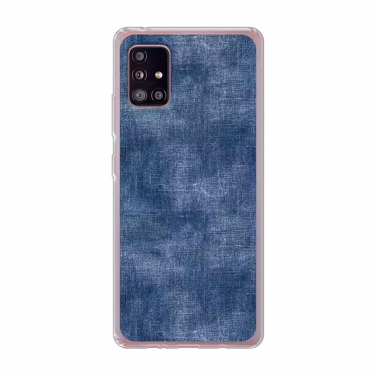 Linnen - Textuur - Patroon - Denim - Rustiek Telefoonhoesje Samsung Galaxy A51 5G klein 373 -3d