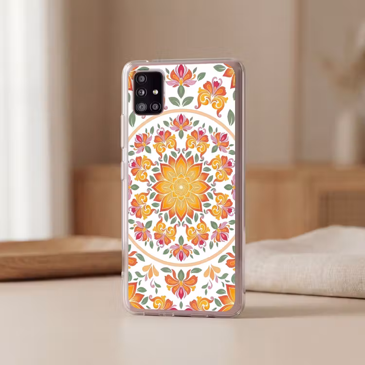 Mandala - Bloemen - Decoratie - Kleurrijk - Abstract Telefoonhoesje Samsung Galaxy A51 5G klein -sfeer2
