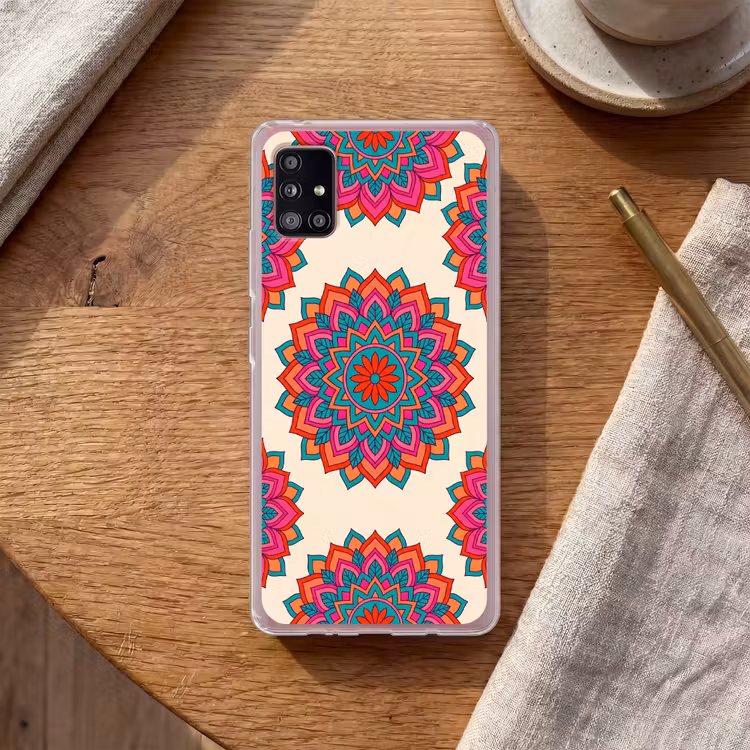 Mandala - Patroon - Abstract - Kleurrijk - Modern Telefoonhoesje Samsung Galaxy A51 5G klein -sfeer1