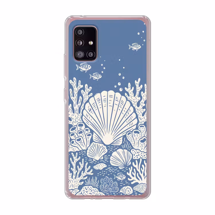 Zeeleven - Koraal - Schelp - Vis - Illustratie - Onderwater Telefoonhoesje Samsung Galaxy A51 5G klein -3d