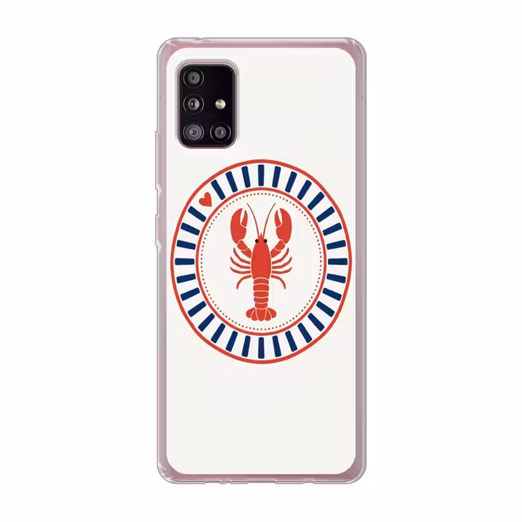 Zeeleven - Kreeft - Embleem - Grafisch - Rood Telefoonhoesje Samsung Galaxy A51 5G klein -3d
