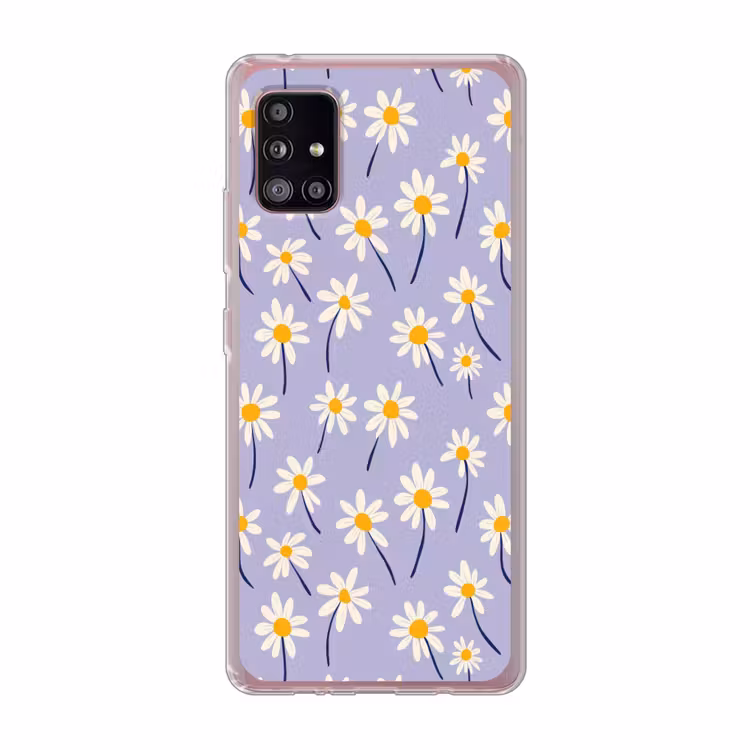 Modern - Madelief - Paars Telefoonhoesje Samsung Galaxy A51 5G klein 373 -3d