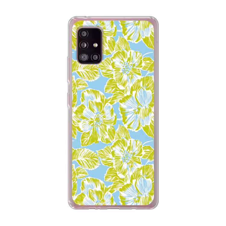 Modern - Bloemen - Groen Telefoonhoesje Samsung Galaxy A51 5G klein 373 -3d