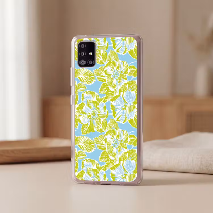 Modern - Bloemen - Groen Telefoonhoesje Samsung Galaxy A51 5G klein 373 -sfeer2