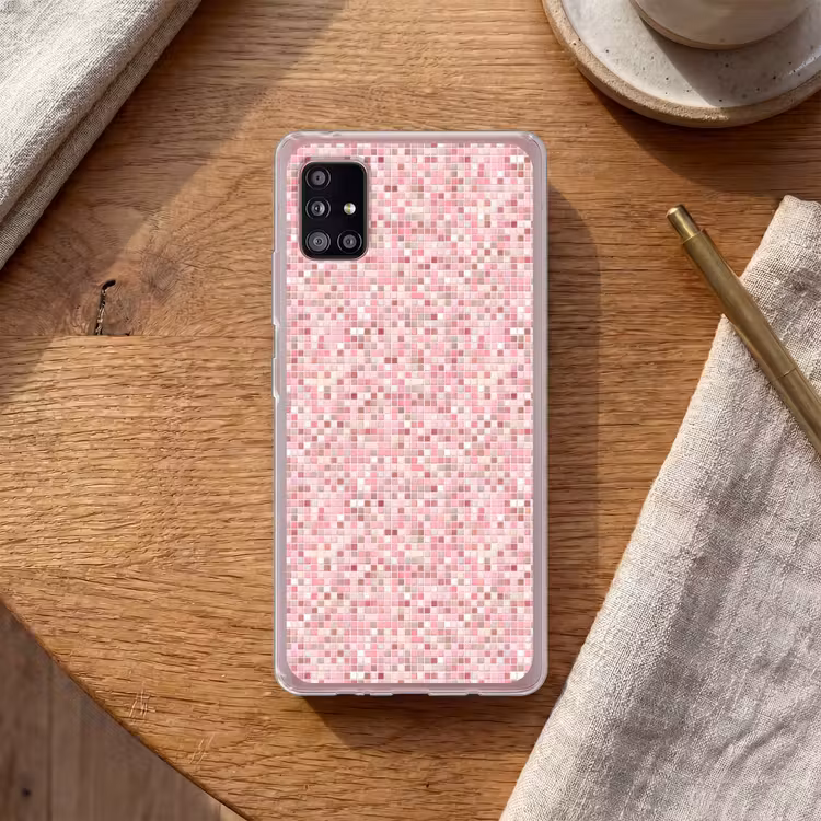 Mozaïek - Patroon - Roze Telefoonhoesje Samsung Galaxy A51 5G klein 373 -sfeer1