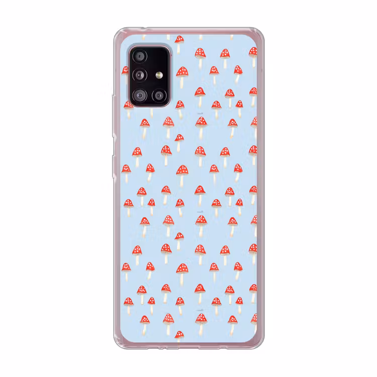 Paddenstoel -Sprookje - Blauw Telefoonhoesje Samsung Galaxy A51 5G klein 373 -3d