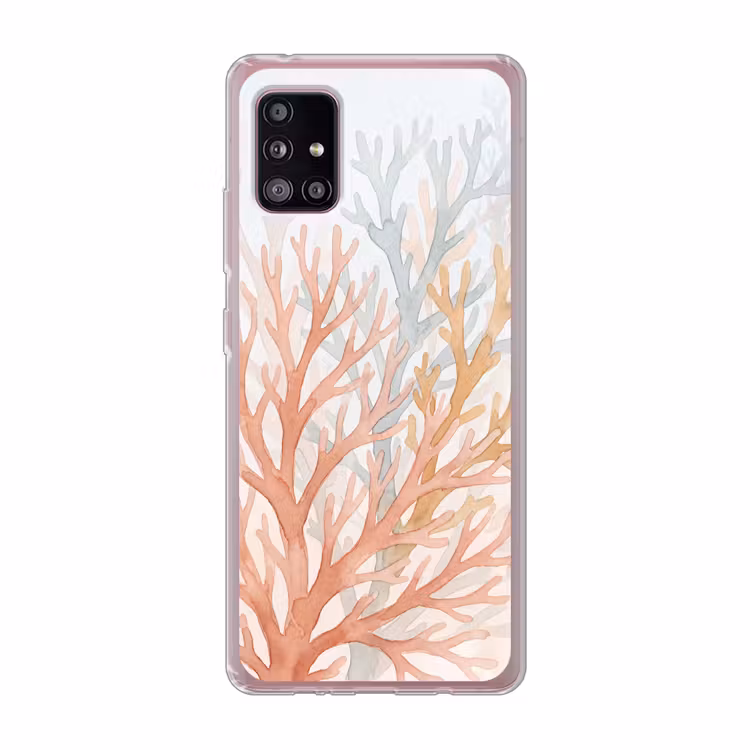 Natuur - Abstract - Aquarel - Organisch - Warm Telefoonhoesje Samsung Galaxy A51 5G klein -3d