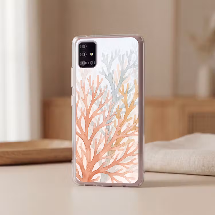 Natuur - Abstract - Aquarel - Organisch - Warm Telefoonhoesje Samsung Galaxy A51 5G klein -sfeer2
