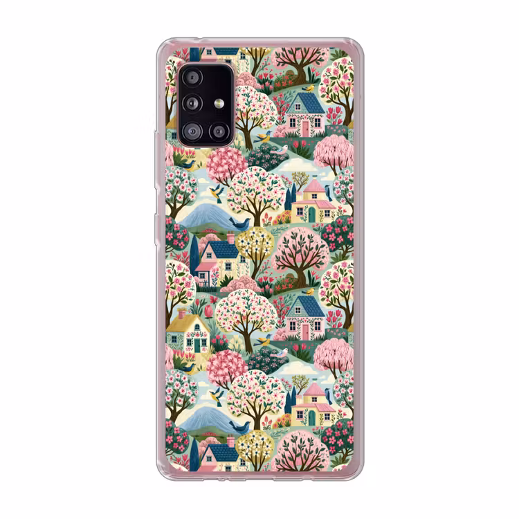 Nostalgisch - Idyllisch - Kleurrijk Telefoonhoesje Samsung Galaxy A51 5G klein 373 -3d