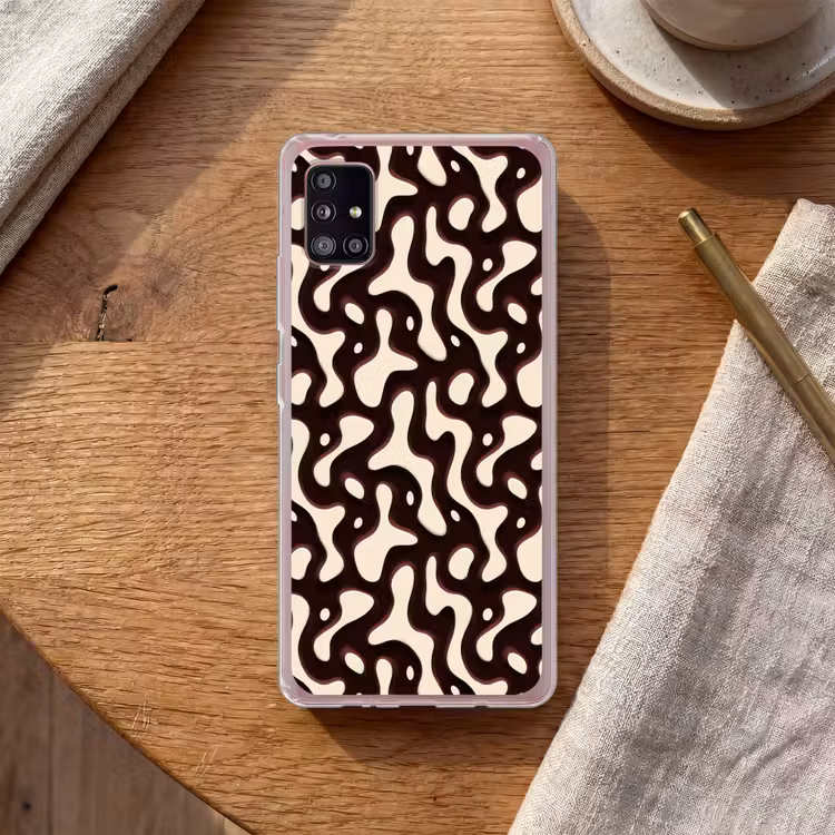 Organisch - Krachtig - Bruin Telefoonhoesje Samsung Galaxy A51 5G klein 373 -sfeer1