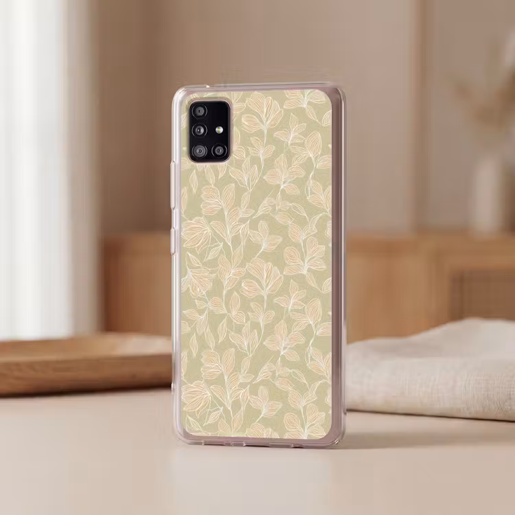 Organisch - Subtiel - Groen Telefoonhoesje Samsung Galaxy A51 5G klein 373 -sfeer2