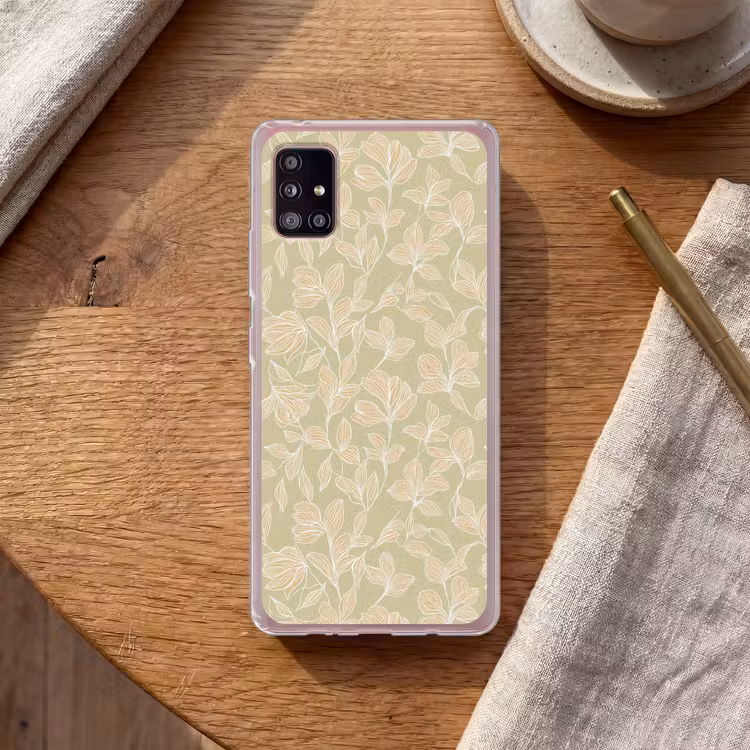 Organisch - Subtiel - Groen Telefoonhoesje Samsung Galaxy A51 5G klein 373 -sfeer1