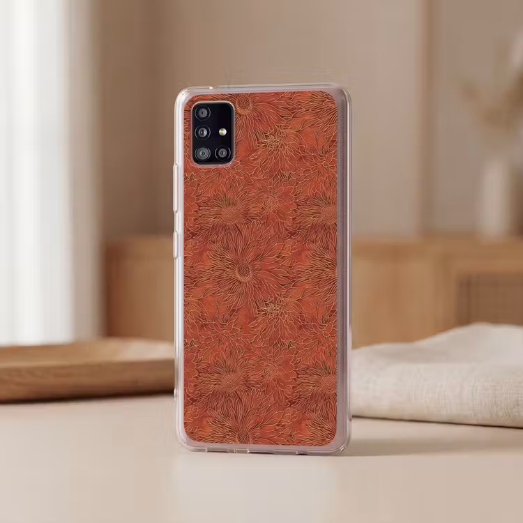 Oosters - Bloemen - Terracotta Telefoonhoesje Samsung Galaxy A51 5G klein 373 -sfeer2