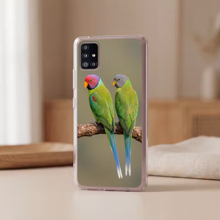 Papagaai - Tak - Natuur - Kleurrijk Telefoonhoesje Samsung Galaxy A51 5G klein -sfeer2