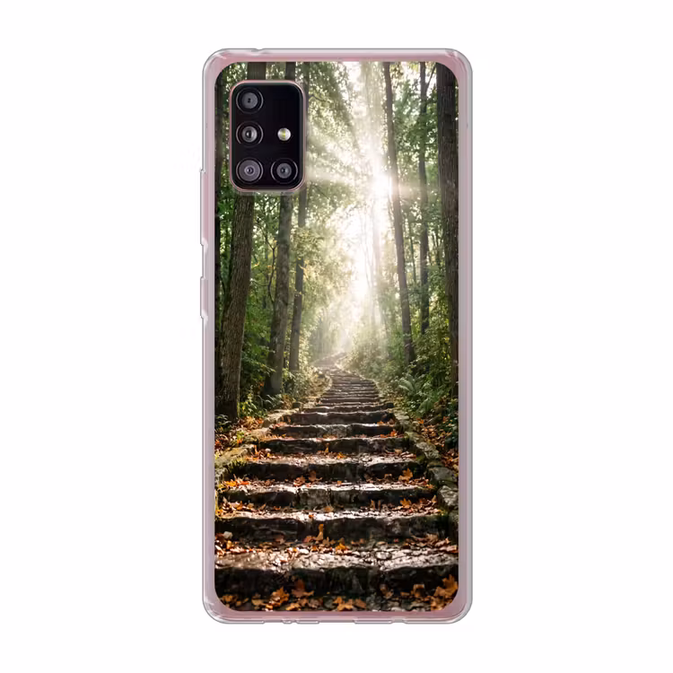 Stenen - Trap - Bos - Natuur Telefoonhoesje Samsung Galaxy A51 5G klein -3d