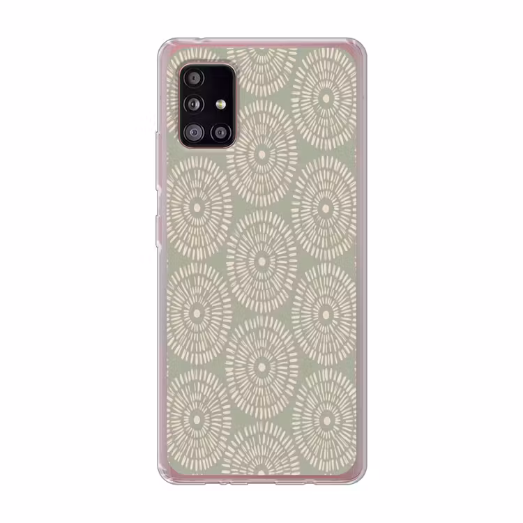 Patroon - Cirkels - Abstract - Modern - Groen Telefoonhoesje Samsung Galaxy A51 5G klein -3d