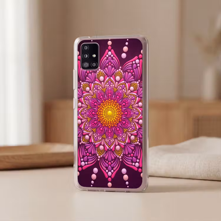 Patroon - Stippen - Abstract - Kleurrijk Telefoonhoesje Samsung Galaxy A51 5G klein -sfeer2