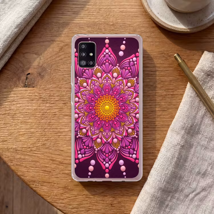 Patroon - Stippen - Abstract - Kleurrijk Telefoonhoesje Samsung Galaxy A51 5G klein -sfeer1