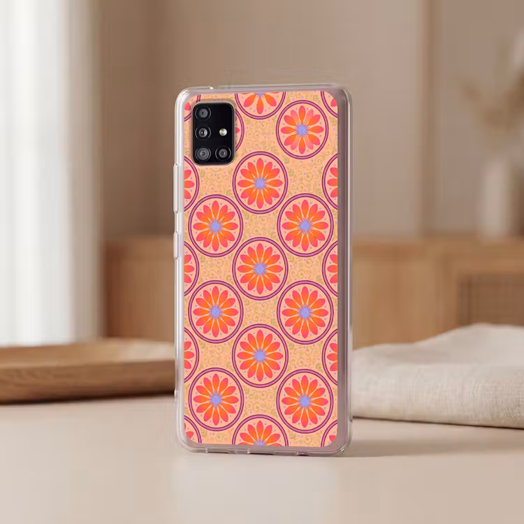 Patroon - Bloemen - Decoratief - Kleurrijk - Modern Telefoonhoesje Samsung Galaxy A51 5G klein -sfeer2