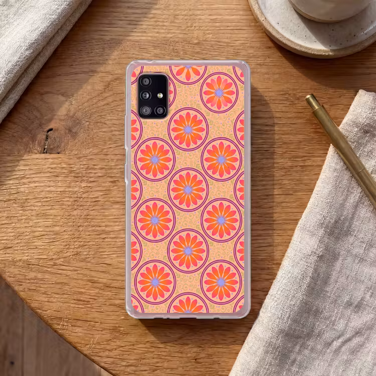 Patroon - Bloemen - Decoratief - Kleurrijk - Modern Telefoonhoesje Samsung Galaxy A51 5G klein -sfeer1