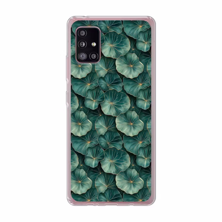 Patroon - Bladeren - Groen Telefoonhoesje Samsung Galaxy A51 5G klein 373 -3d
