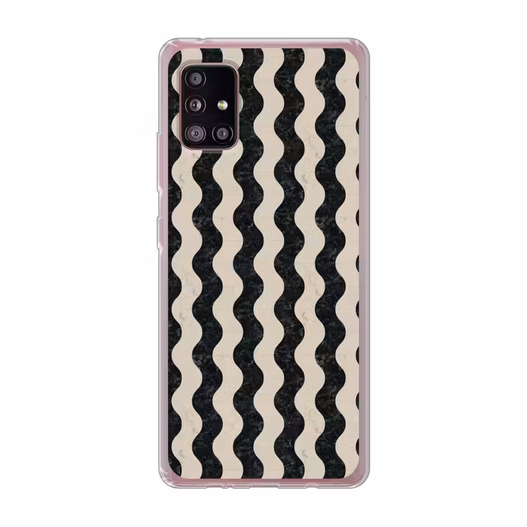Patroon - Marmer - Groen - Cremé Telefoonhoesje Samsung Galaxy A51 5G klein 373 -3d