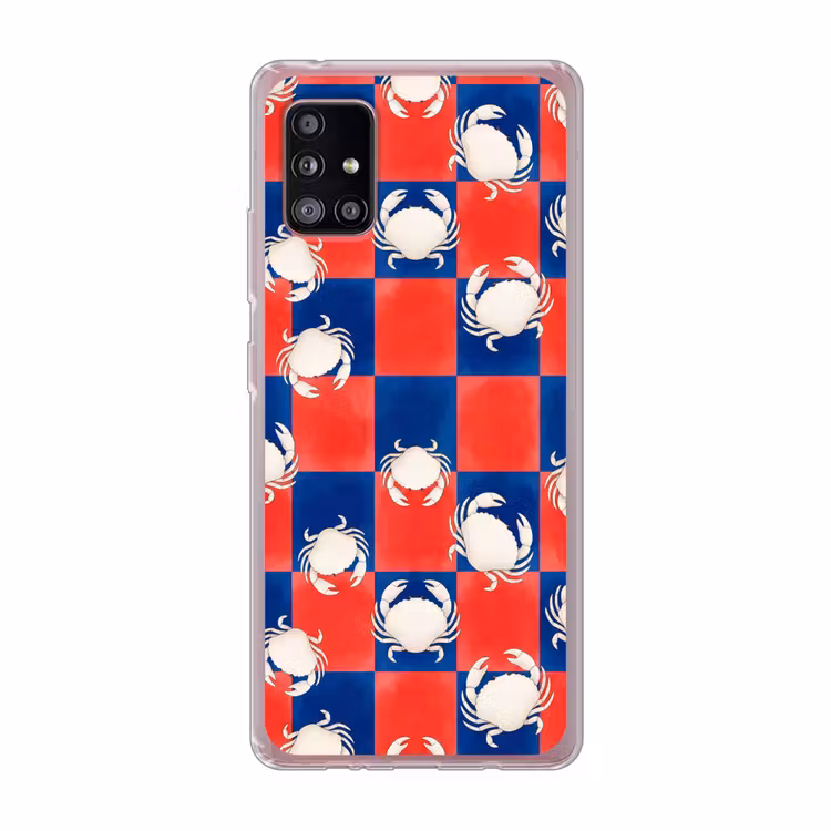 Patroon - Zeeleven - Rood - Blauw - Abstract Telefoonhoesje Samsung Galaxy A51 5G klein -3d