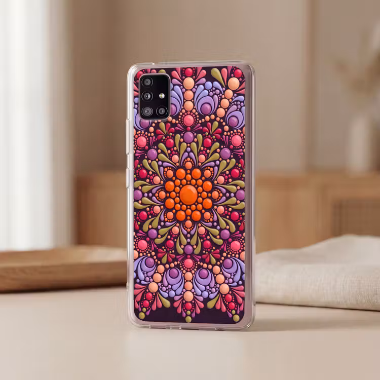 Patroon - Stippen - Abstract - Modern - Kleurrijk Telefoonhoesje Samsung Galaxy A51 5G klein -sfeer2