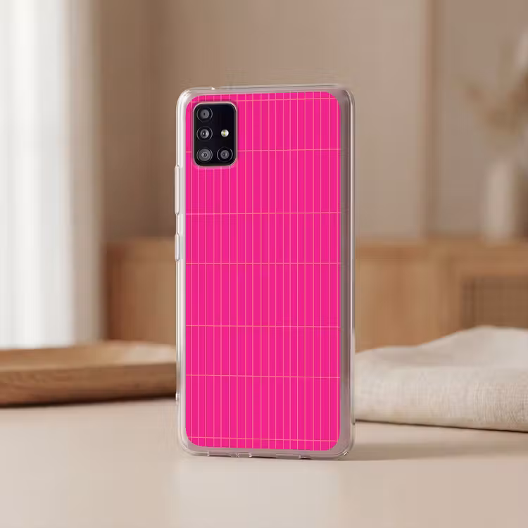 Patroon - Tegel - Magenta - Roze Telefoonhoesje Samsung Galaxy A51 5G klein 373 -sfeer2