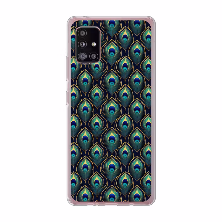 Pauw - Veren - Groen Telefoonhoesje Samsung Galaxy A51 5G klein 373 -3d