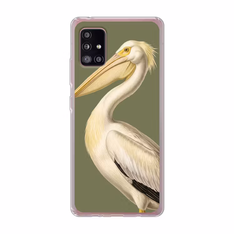 Pelikaan - Wit - Vogel - Klassiek - Natuur Telefoonhoesje Samsung Galaxy A51 5G klein -3d