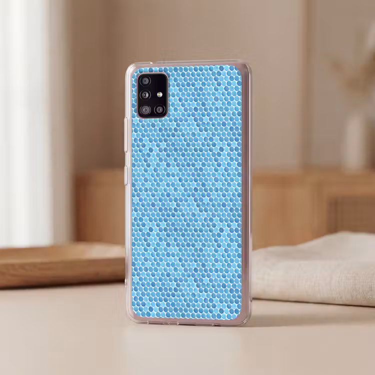 Penny - Mozaïek - Lichtblauw Telefoonhoesje Samsung Galaxy A51 5G klein 373 -sfeer2