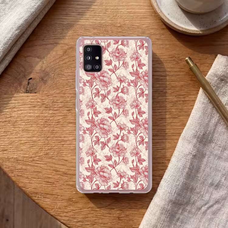 Pioenrozen - Modern - Rood Telefoonhoesje Samsung Galaxy A51 5G klein 373 -sfeer1