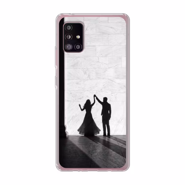 Mensen - Schaduw - Dans - Zwart-wit - Liefde Telefoonhoesje Samsung Galaxy A51 5G klein -3d
