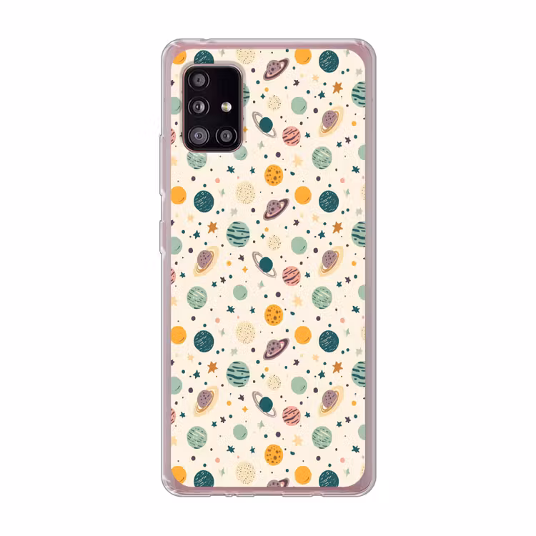 Planeten - Retro - Kleurrijk Telefoonhoesje Samsung Galaxy A51 5G klein 373 -3d