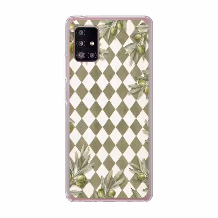 Plant - Olijftakken - Waterverf - Mediterraan - Groen Telefoonhoesje Samsung Galaxy A51 5G klein -3d