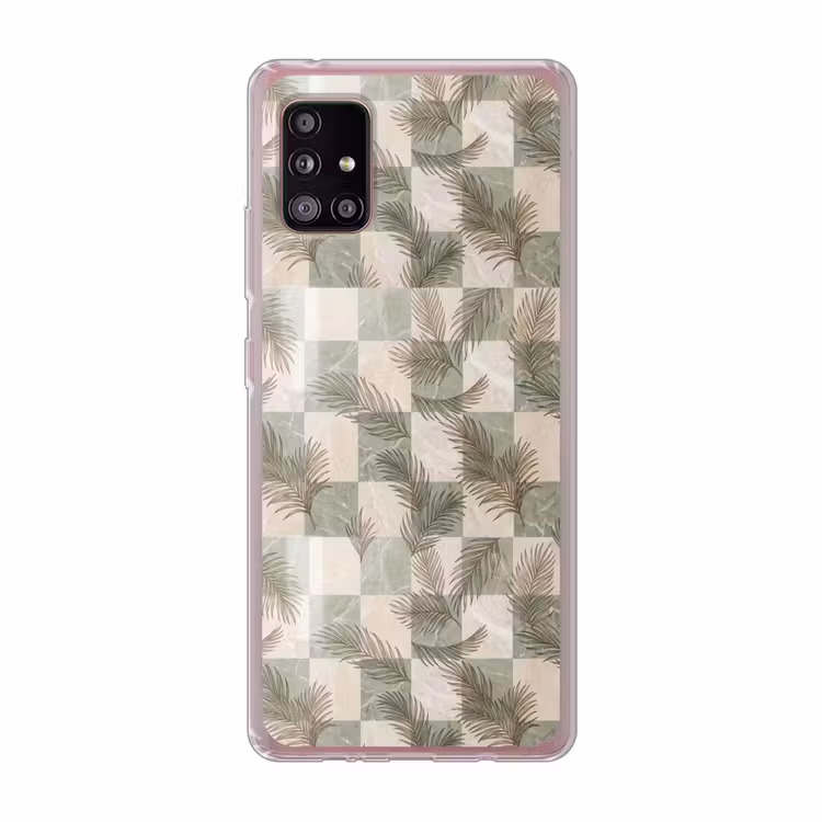Planten - Bladeren - Marmer - Modern - Groen Telefoonhoesje Samsung Galaxy A51 5G klein -3d