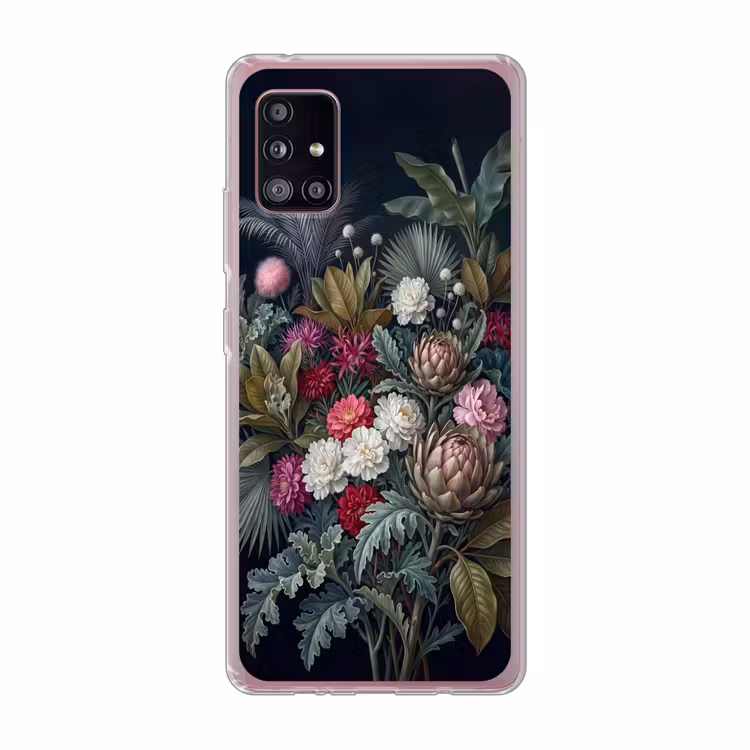 Planten - Tropisch - Botanisch - Donker - Groen Telefoonhoesje Samsung Galaxy A51 5G klein -3d