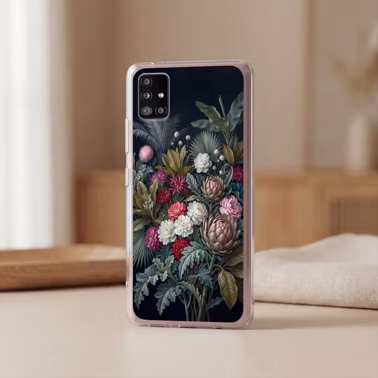 Planten - Tropisch - Botanisch - Donker - Groen Telefoonhoesje Samsung Galaxy A51 5G klein -sfeer2