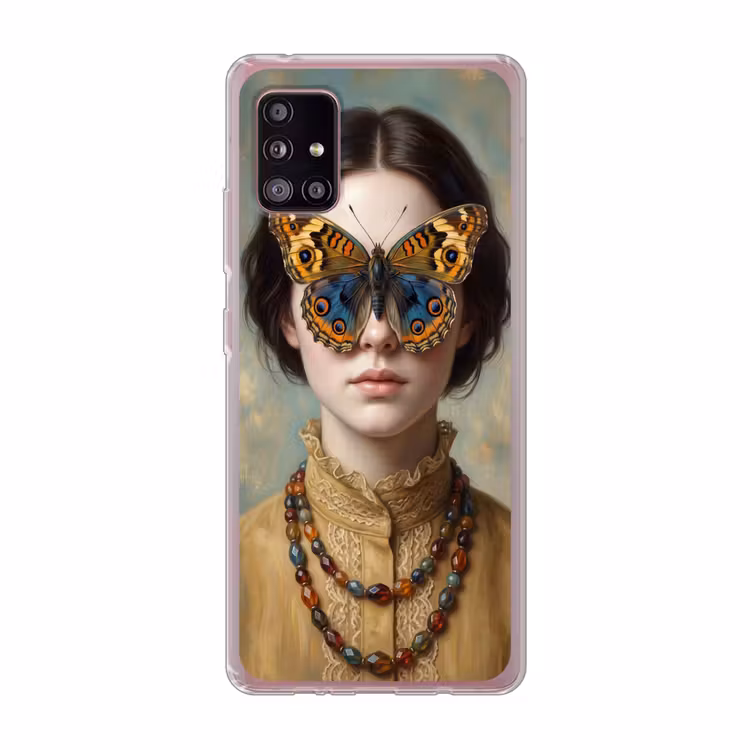 Portret - Vlinder - Kleurrijk Telefoonhoesje Samsung Galaxy A51 5G klein -3d