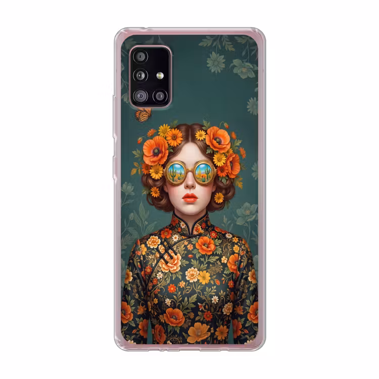Portret - Vrouw - Kleurrijk - Expressief Telefoonhoesje Samsung Galaxy A51 5G klein -3d