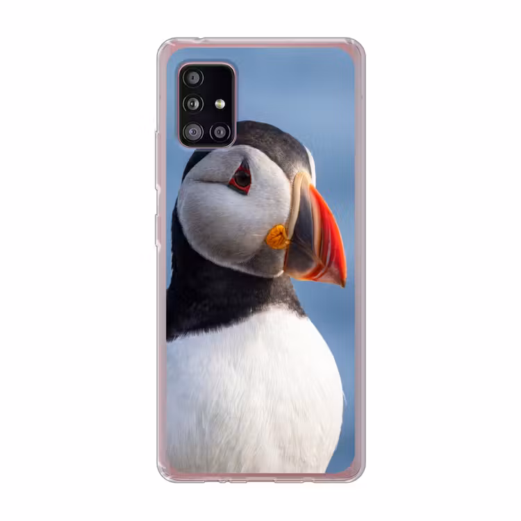 Papegaaiduiker - Portret - Natuur Telefoonhoesje Samsung Galaxy A51 5G klein -3d